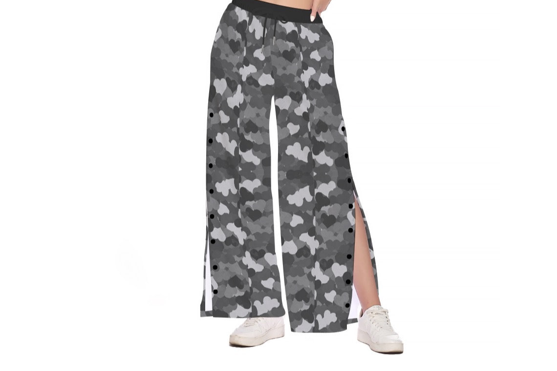 Grey Camoheart Warm Up Pants