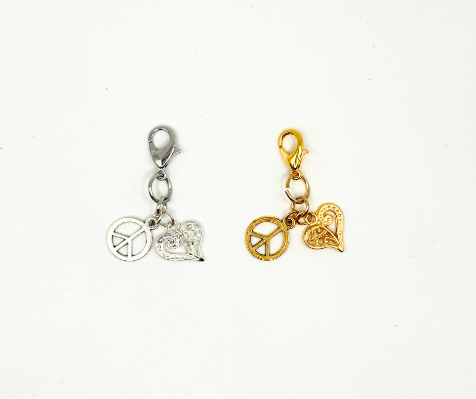 "Peace & Love" Sneaker Charm