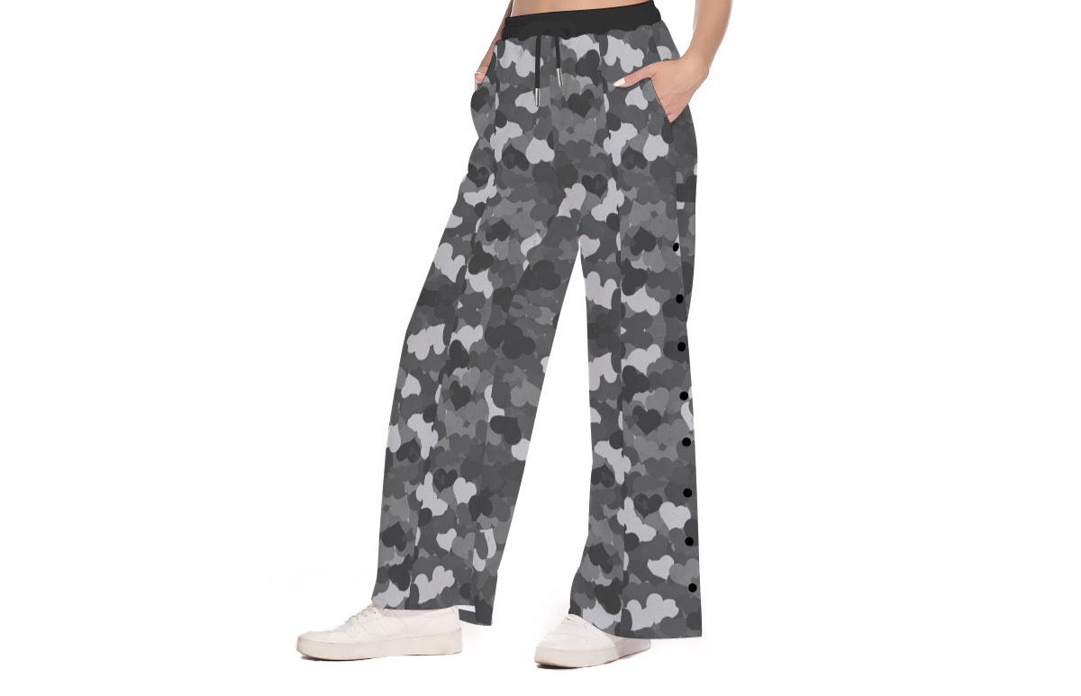 Grey Camoheart Warm Up Pants