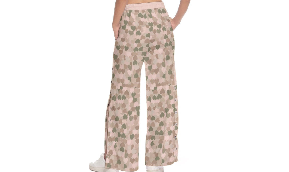 Pink Camoheart Warm Up Pants