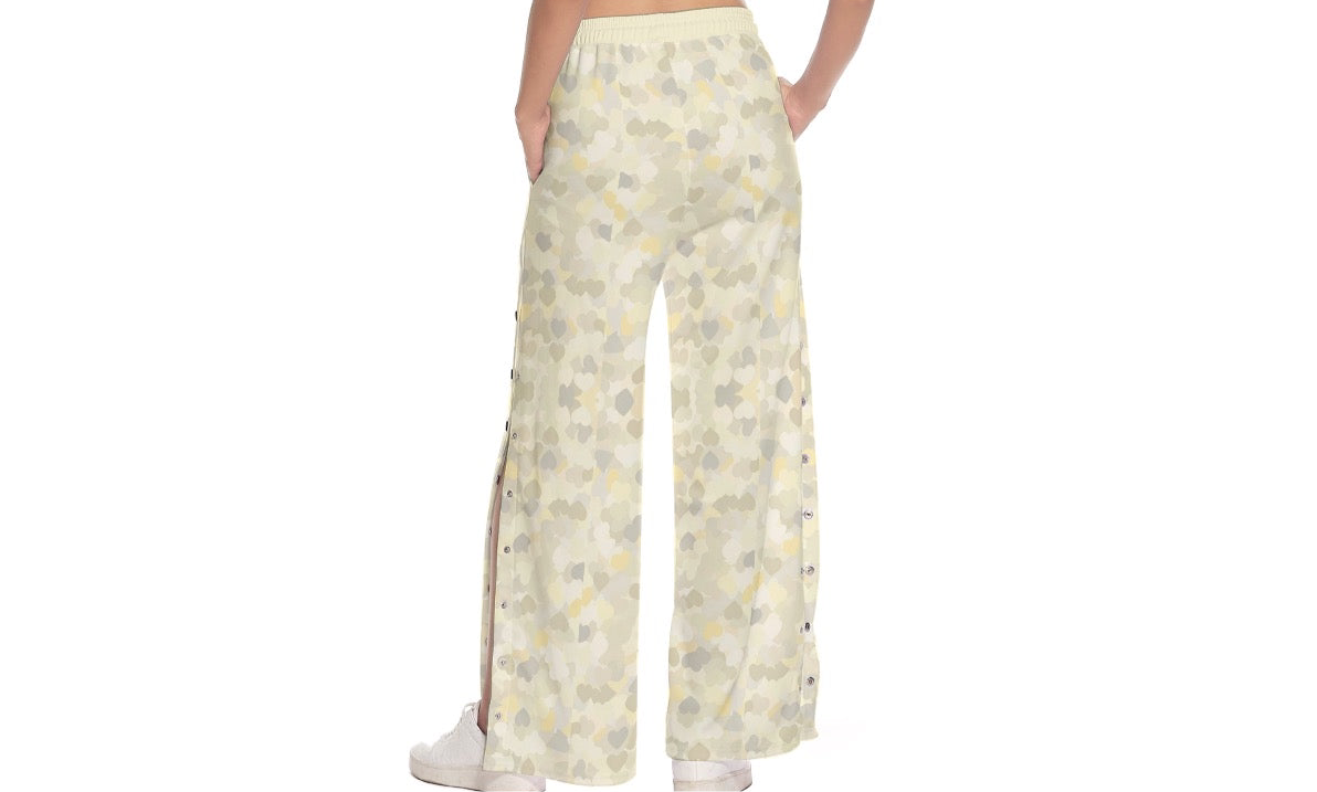 Yellow Camoheart Warm Up Pants
