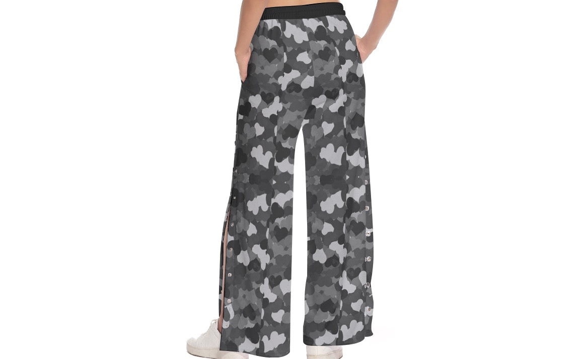 Grey Camoheart Warm Up Pants