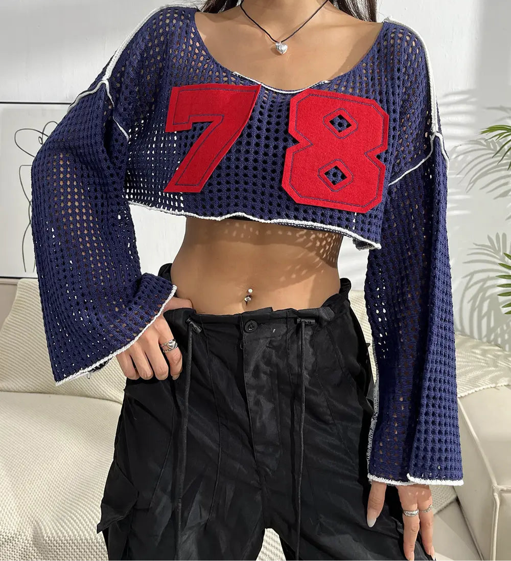 Crocheted Cropped Jersey