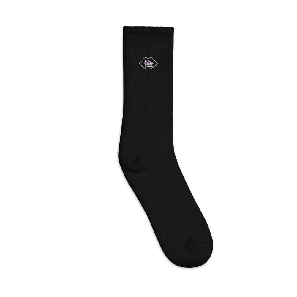 Kix & Lipstix Embroidered Socks